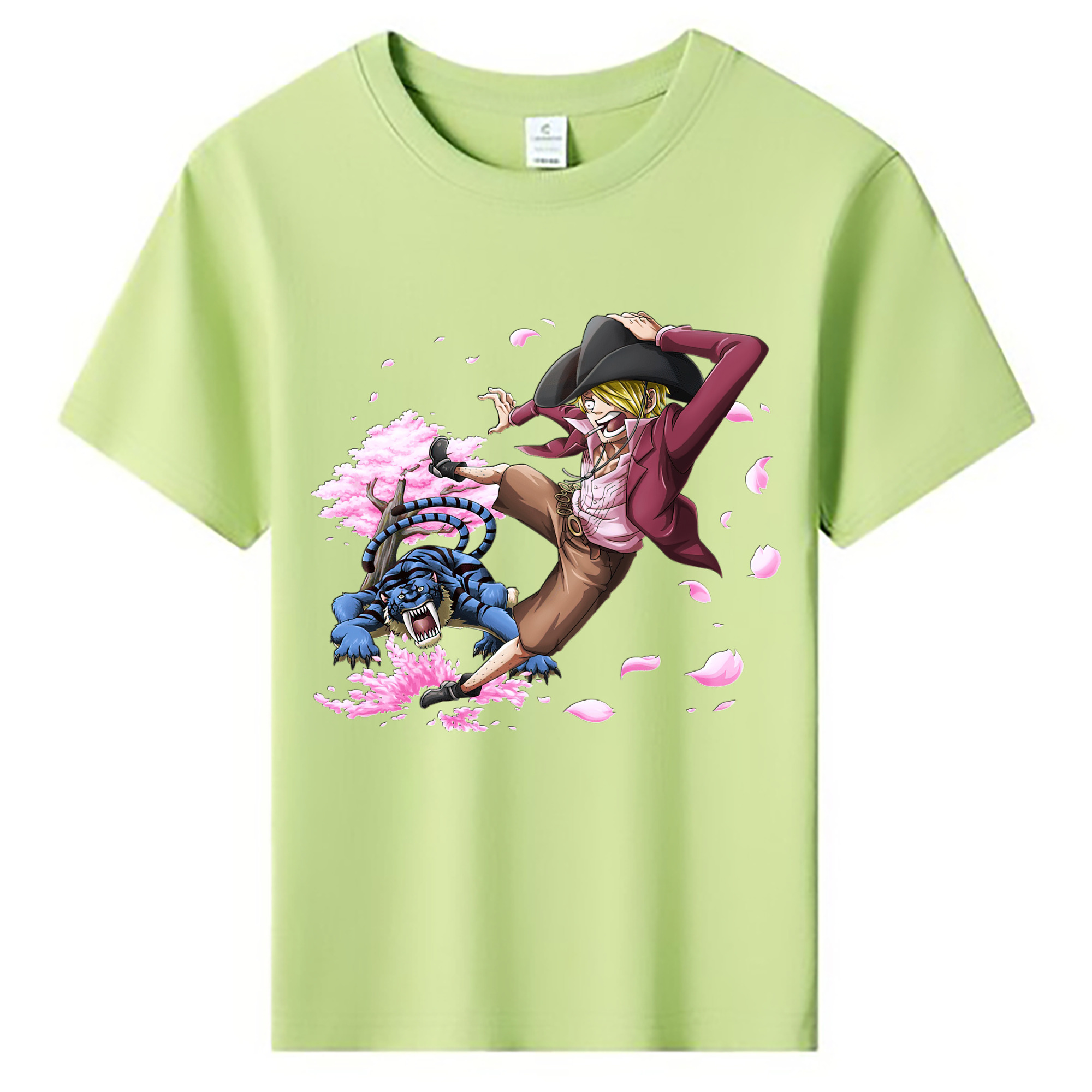 （画像用） ワンピース サンジ ONE PIECE Sanji 綿100％キッズTシャツ（フロントプリント）